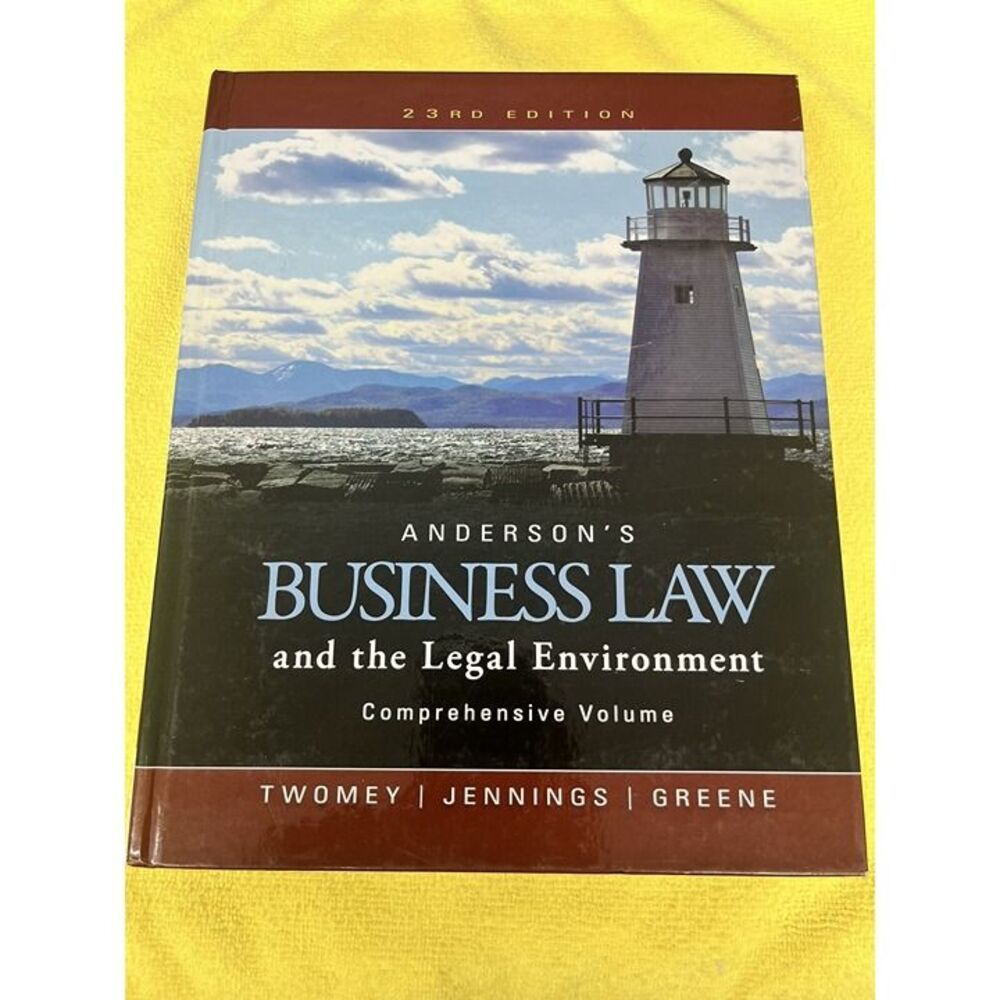 Anderson's Business Law Legal Environment MindTap Course List EUC 2644